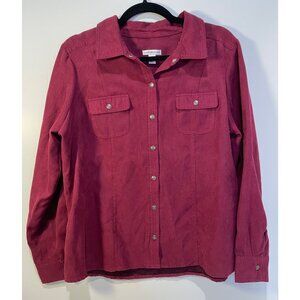 Croft & Barrow Women's Button Down Shirt - Deep Red